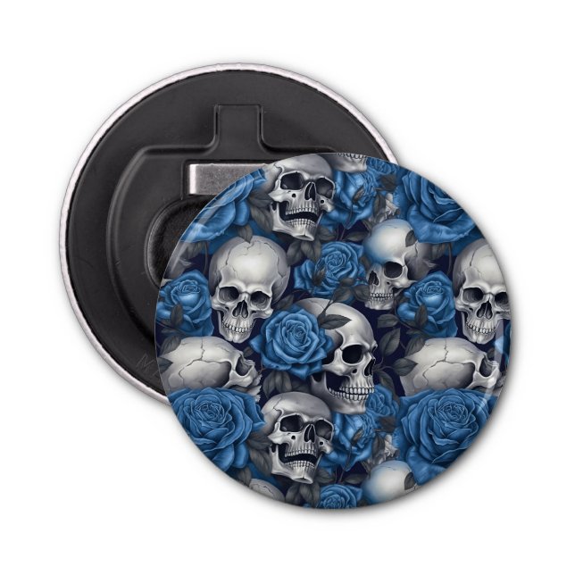 A Skull and Roses Series Design 12 Bottle Opener (Front)