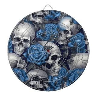 A Skull and Roses Series Design 12 Dartboard