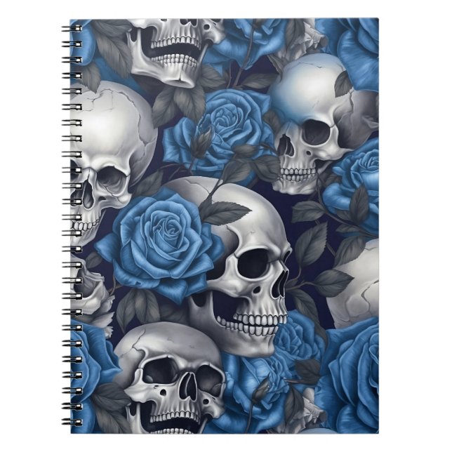 A Skull and Roses Series Design 12 Notebook (Front)