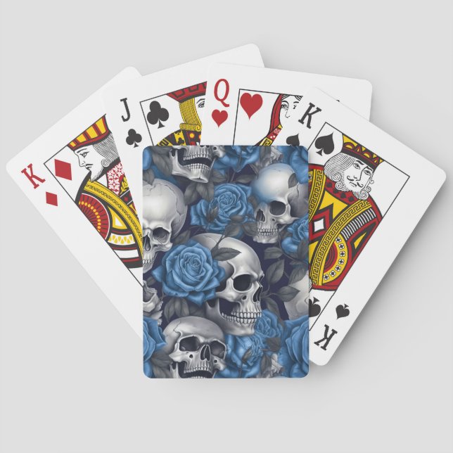 A Skull and Roses Series Design 12 Playing Cards (Back)