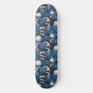 A Skull and Roses Series Design 12 Skateboard