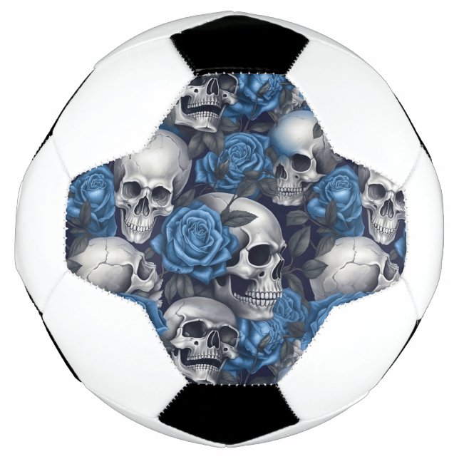 A Skull and Roses Series Design 12 Soccer Ball (Front)