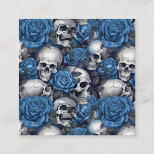 A Skull and Roses Series Design 12 Square Business Card