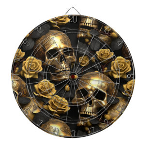 A Skull and Roses Series Design 8 Dartboard