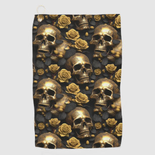 A Skull and Roses Series Design 8 Golf Towel