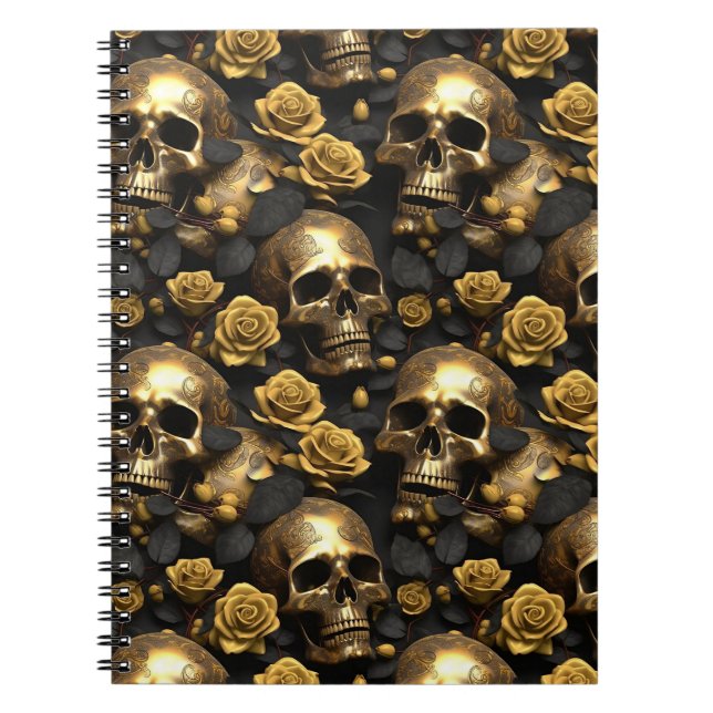 A Skull and Roses Series Design 8 Notebook (Front)