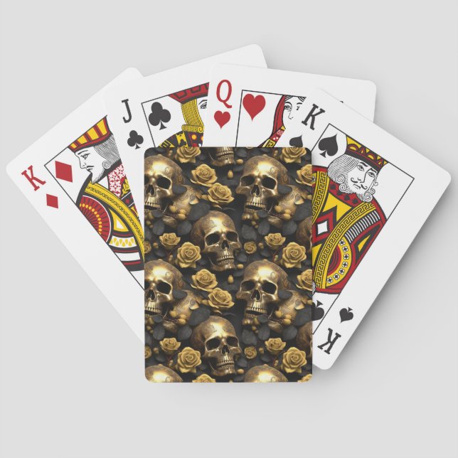 A Skull and Roses Series Design 8 Playing Cards (Back)