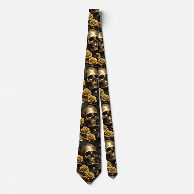 A Skull and Roses Series Design 8 Tie (Front)