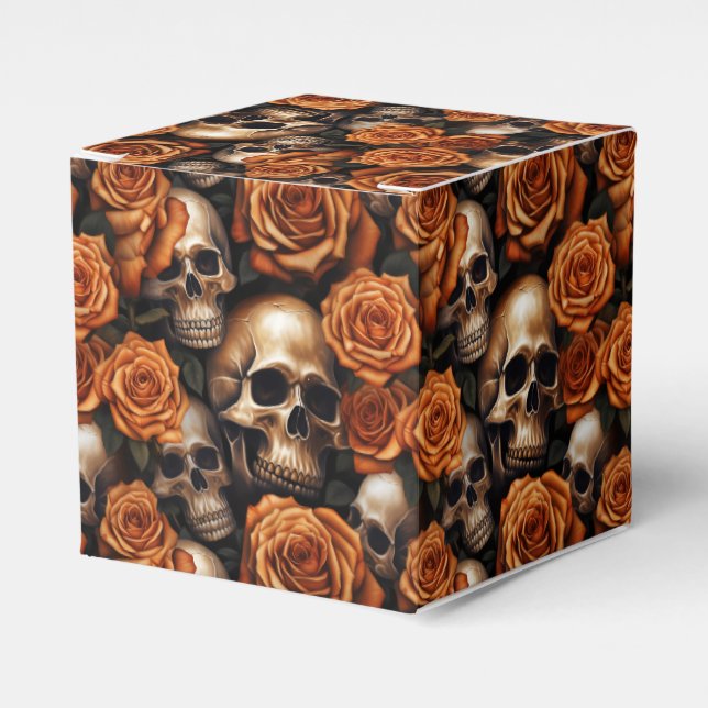 A Skull and Roses Series Design 9 Favour Box (Front Side)