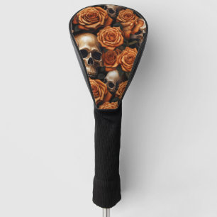 A Skull and Roses Series Design 9 Golf Head Cover