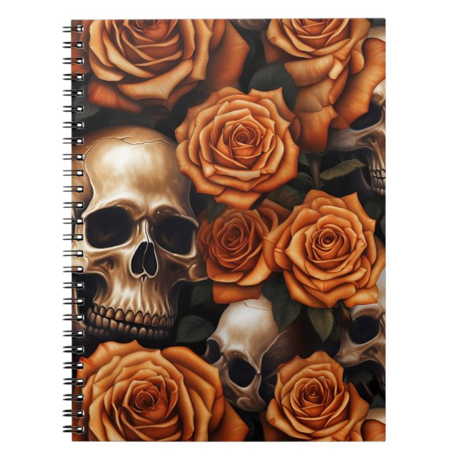 A Skull and Roses Series Design 9 Notebook (Front)