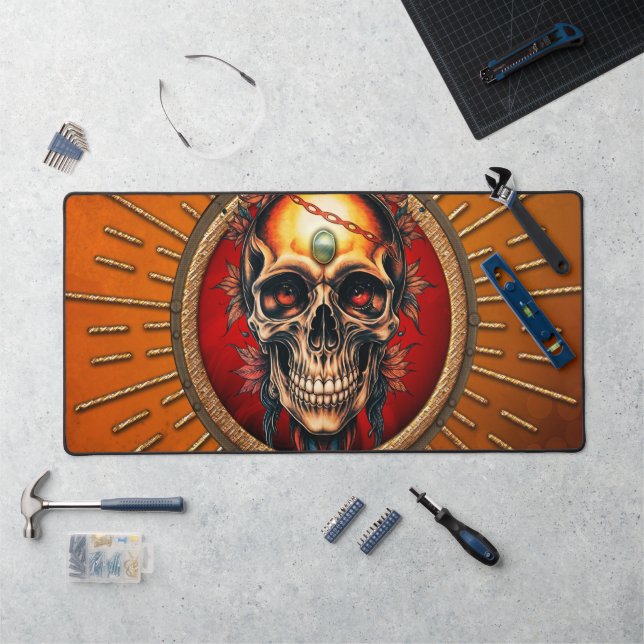 A skull desk mat (Workstation)