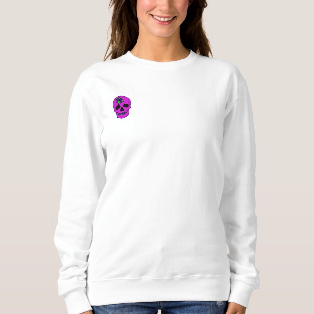 A skull with flowers sweatshirt (Front)