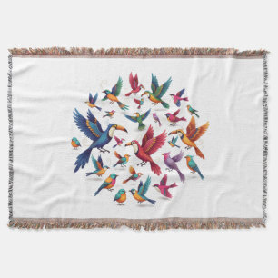A Sky Painted with Wings Throw Blanket