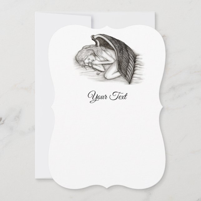 A sleeping Angel , Black and white Design (Front)