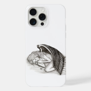 A sleeping Angel , black and white design iPhone 15 Pro Max Case