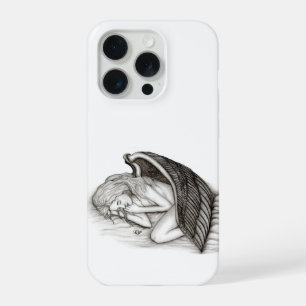 A sleeping Angel , black and white design iPhone 15 Pro Case