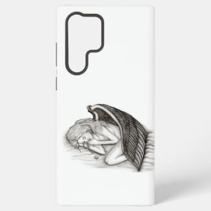 A sleeping Angel , black and white design Samsung Galaxy Case