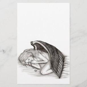 A sleeping Angel , black and white Flyer