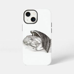 A sleeping Angel , black and white iPhone 13 Mini Case