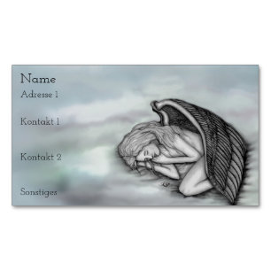 A sleeping Angel Business Cards