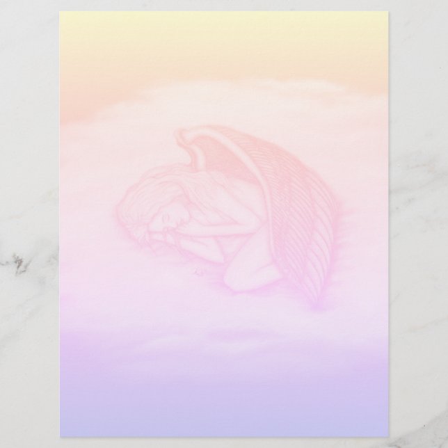A sleeping Angel Custom Letterhead (Front)