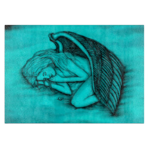 A sleeping Angel Cutting Board