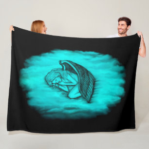 A sleeping Angel Fleece Blanket