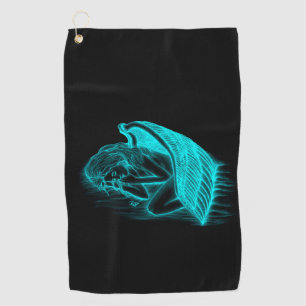 A sleeping Angel Golf Towel
