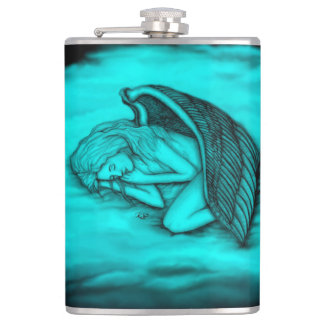 A sleeping Angel Hip Flask