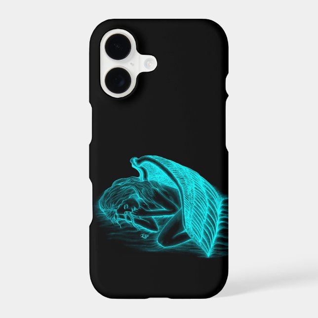 A sleeping Angel in black and green Design (Back)