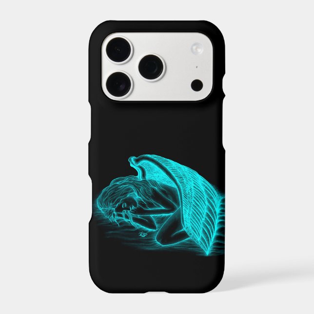 A sleeping Angel in black and green Design (Back)