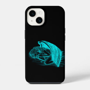 A sleeping Angel in black and green Design iPhone 14 Case