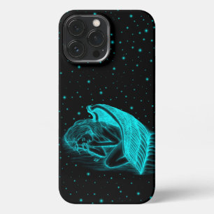 A sleeping Angel in black and green design iPhone 13 Pro Max Case
