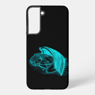 A sleeping Angel in black and green Design Samsung Galaxy Case