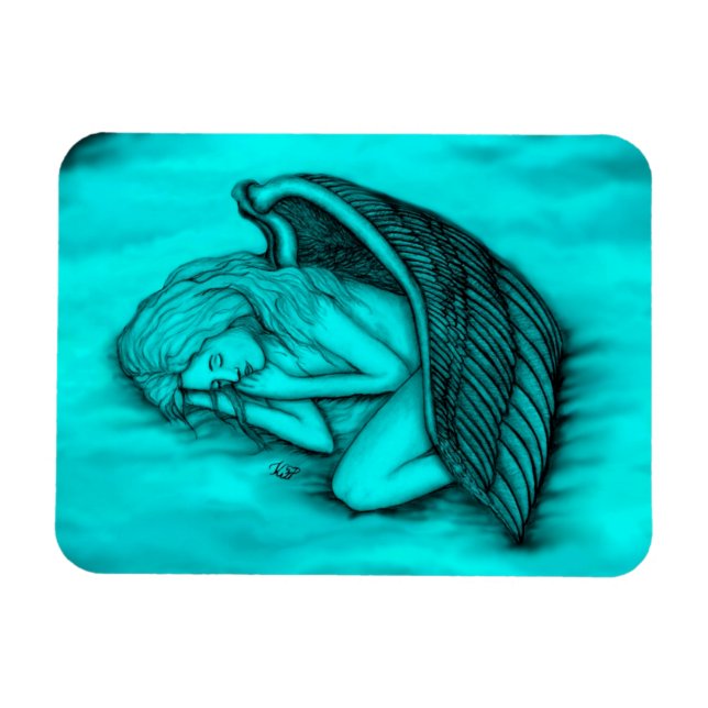 A sleeping Angel Magnet (Horizontal)