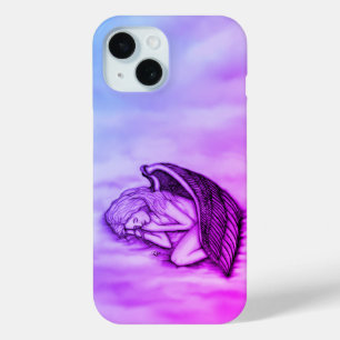 A sleeping Angel on the heavens clouds iPhone 15 Case
