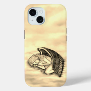 A sleeping Angel on the heavens clouds iPhone 15 Case
