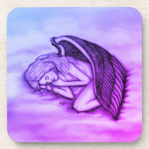 A sleeping Angel on the heavens clouds Coaster