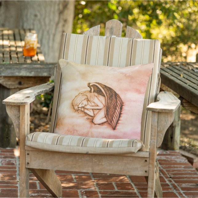 A sleeping Angel on the heavens clouds Cushion (Chair)