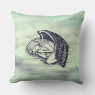 A sleeping Angel on the heavens clouds Cushion