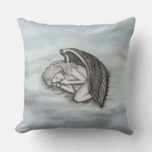A sleeping Angel on the heavens clouds Cushion