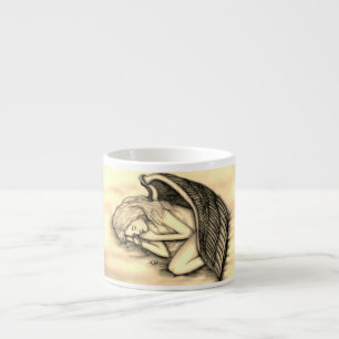 A sleeping Angel on the heavens clouds Espresso Cup