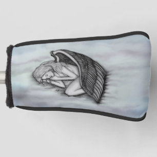 A sleeping Angel on the heavens clouds Golf Head Cover