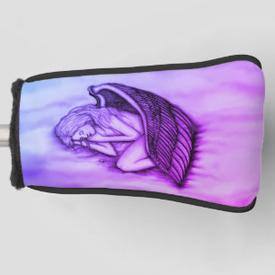 A sleeping Angel on the heavens clouds Golf Head Cover