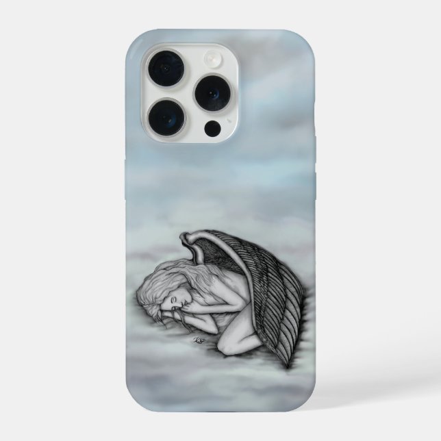 A sleeping Angel on the heavens clouds iPhone Case (Back)