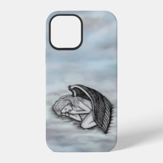 A sleeping Angel on the heavens clouds iPhone Case (Back)