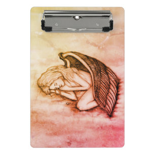 A sleeping Angel on the heavens clouds Mini Clipboard