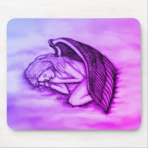 A sleeping Angel on the heavens clouds Mouse Pad