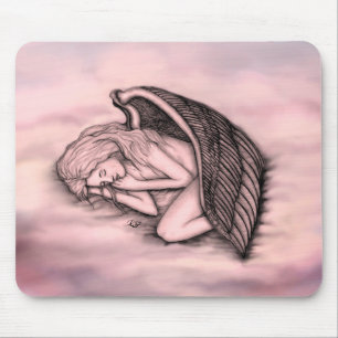 A sleeping Angel on the heavens clouds Mouse Pad